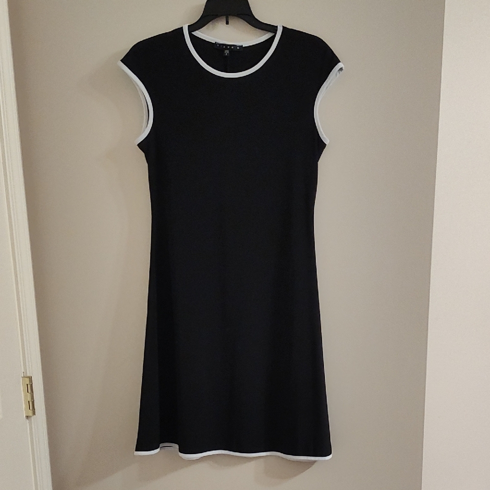 Tiana B. Black Dress with White Accents